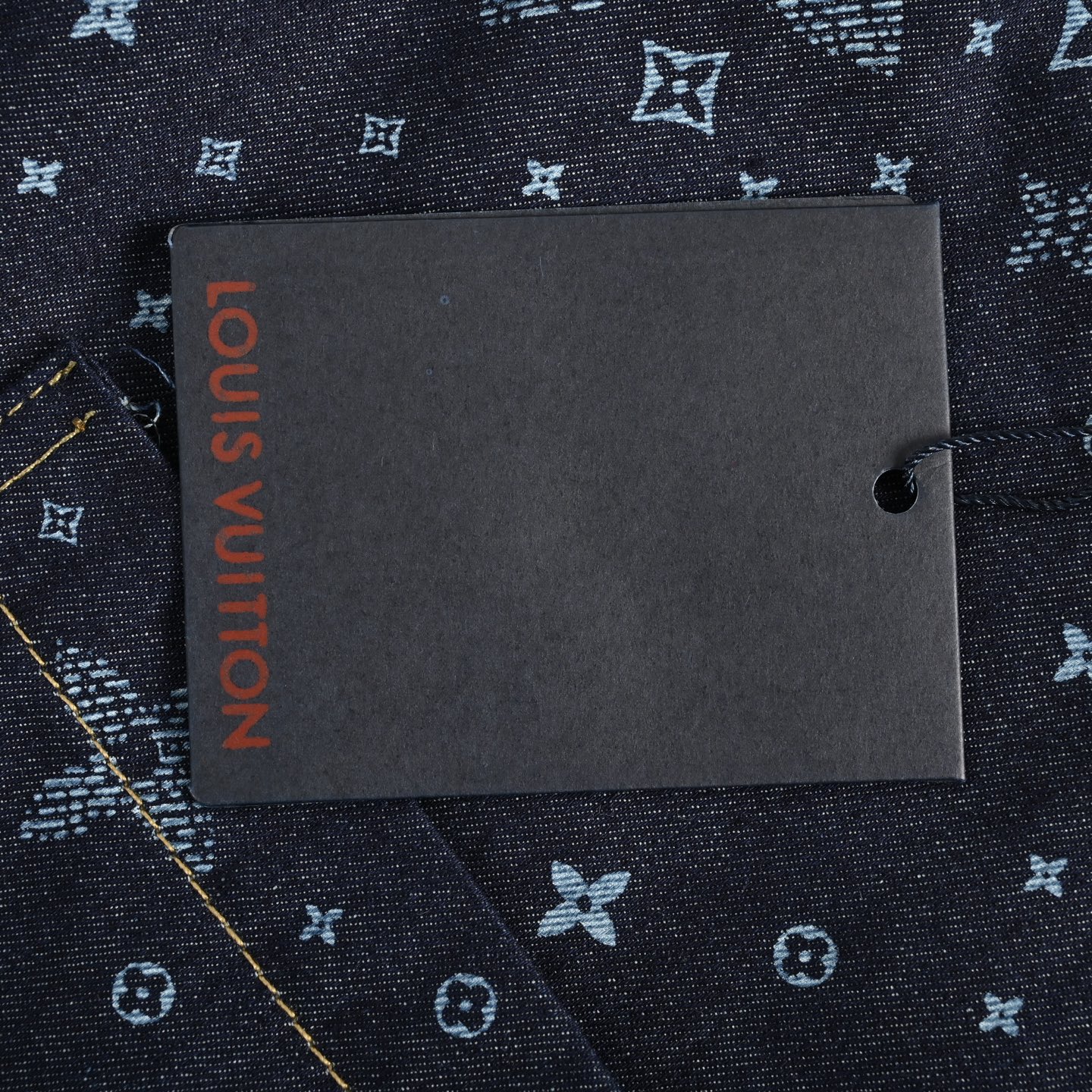 Louis Vuitton 25ss denim short-sleeved shirt with printed monogram