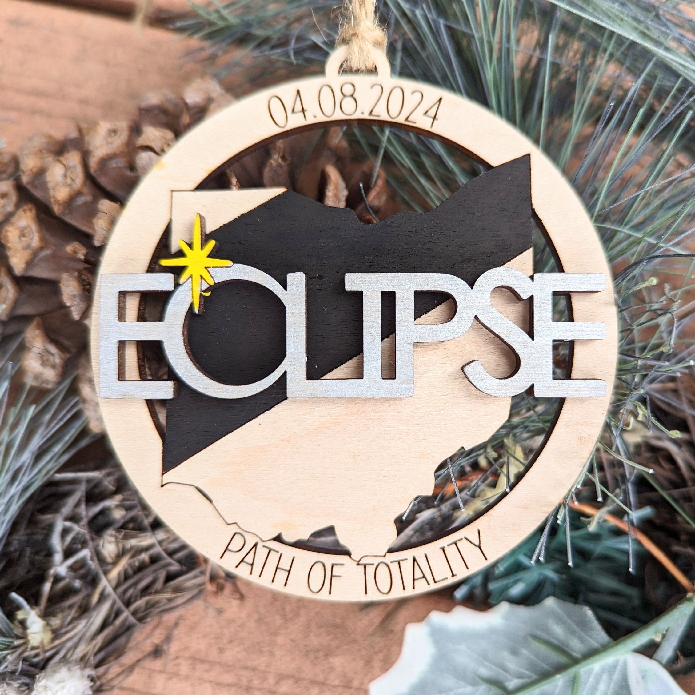 2024 Eclipse Keepsake | Path of Totality States Magnet or Ornament