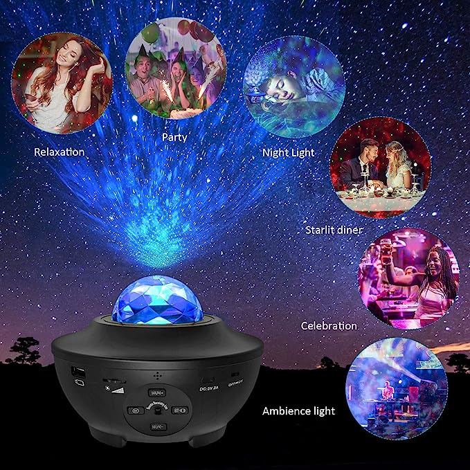 (🔥Last Day Promotion-SAVE 50% OFF)✨Galaxy Projector with Bluetooth Music Speaker-BUY 2 GET 10% OFF & FREE SHIPPING！