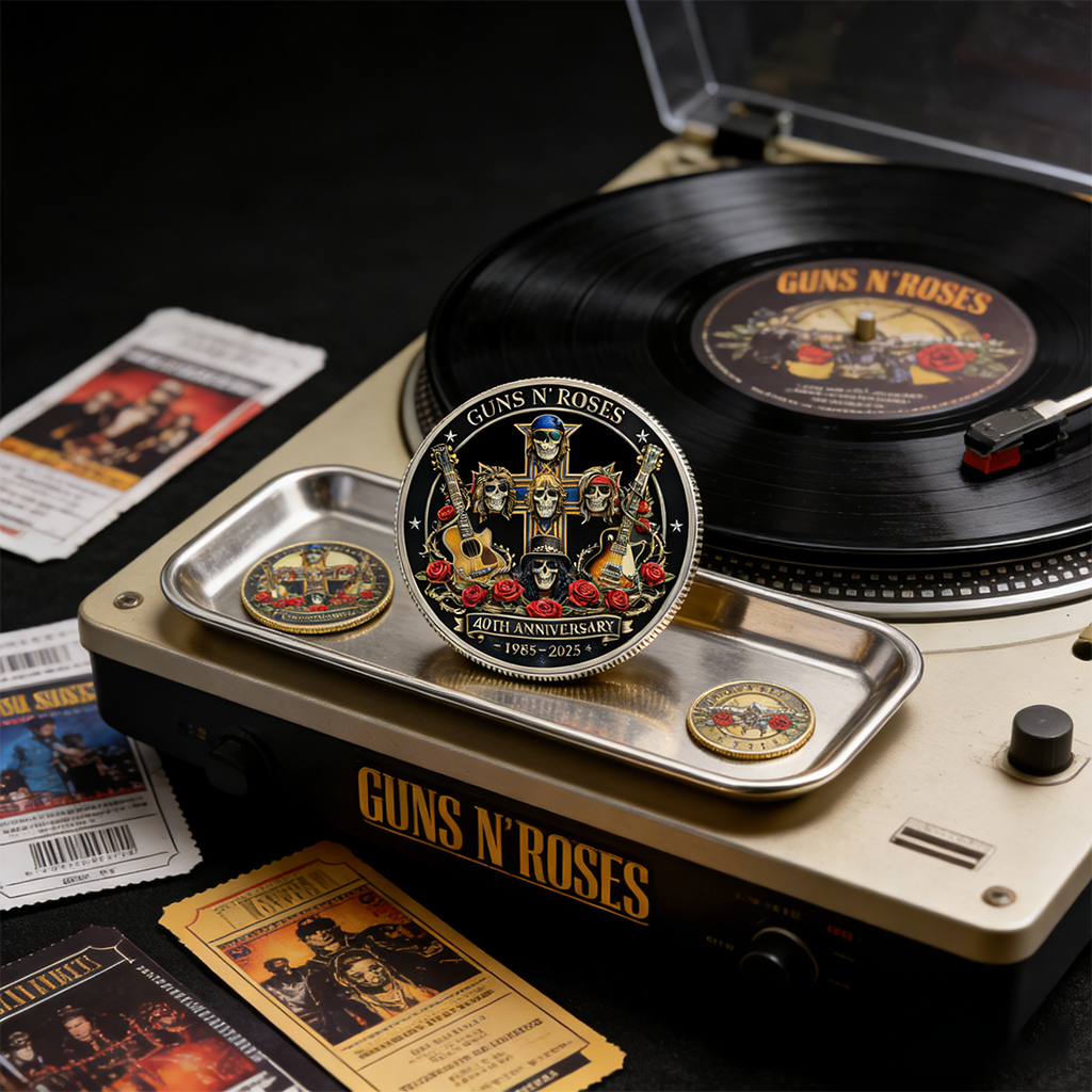 G  N'Roses 40th Anniversary Commemorative Coin