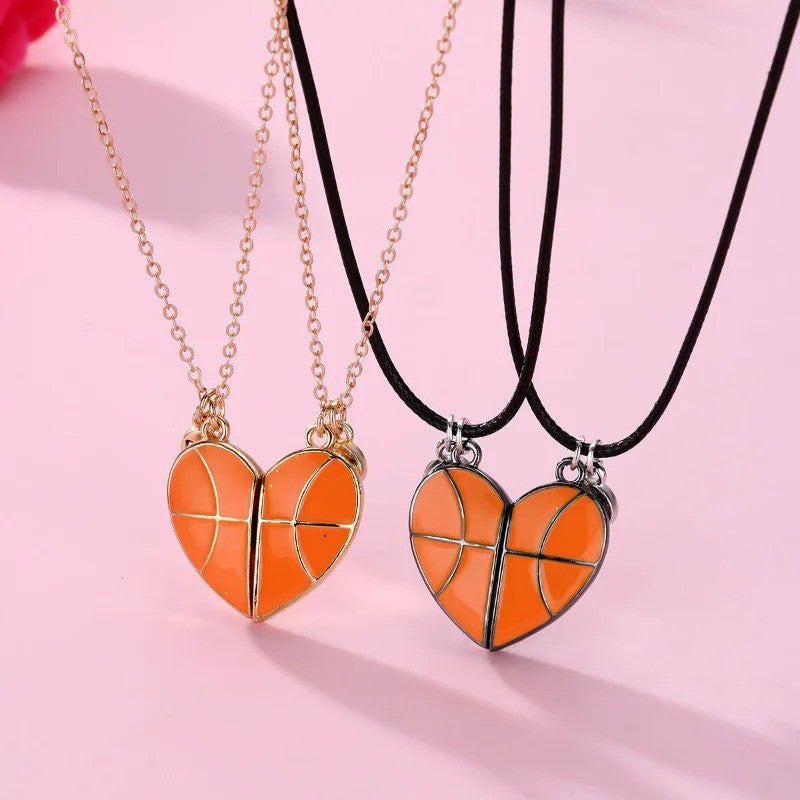 Basketball Heart BFF Necklace