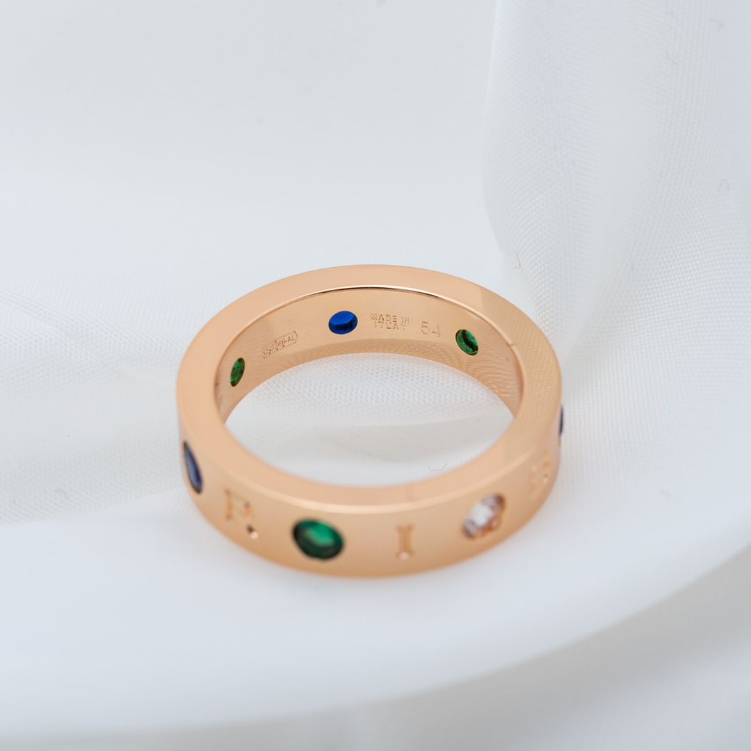 Bulgari logo diamond ring