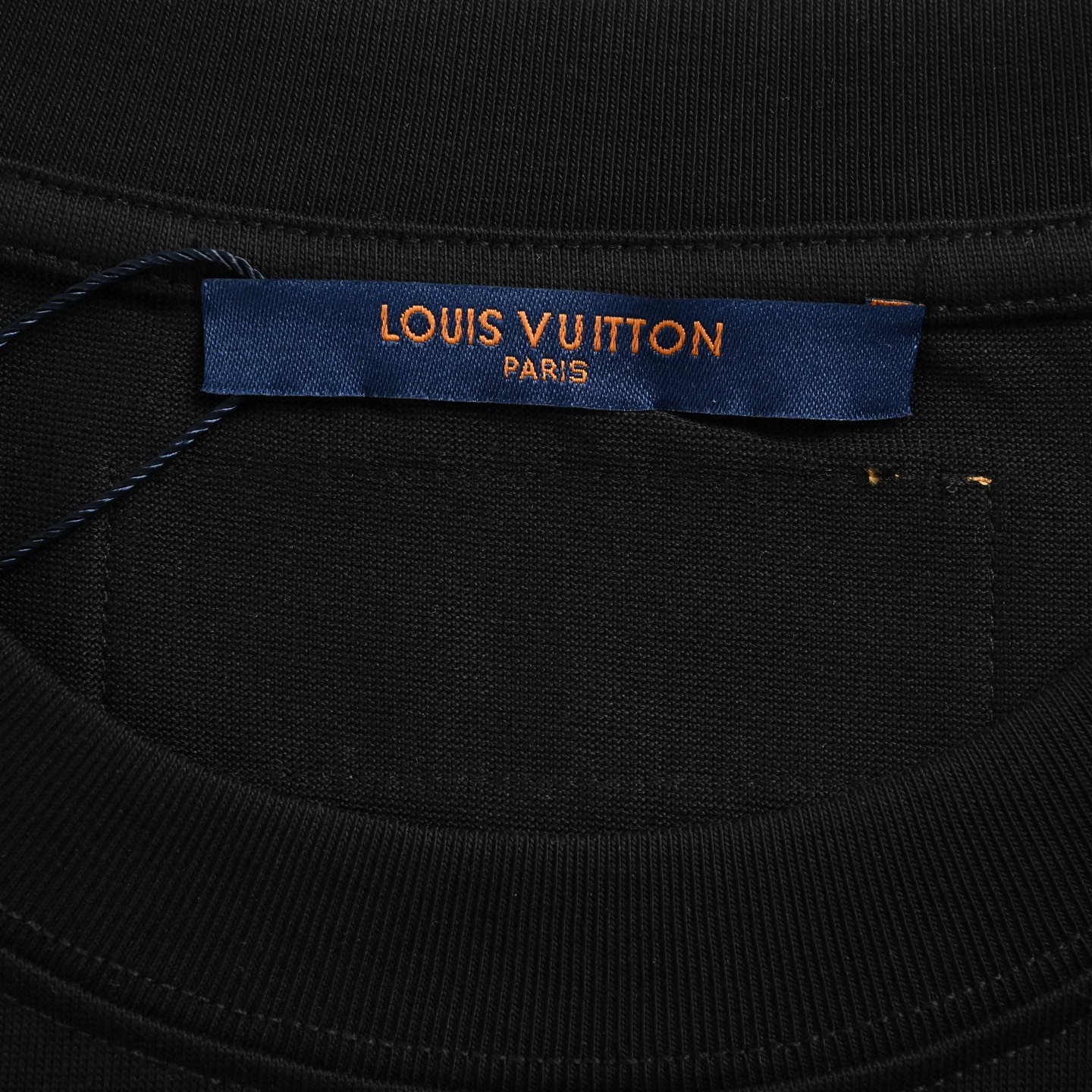 Louis Vuitton 25 blue lettering logo print short sleeves