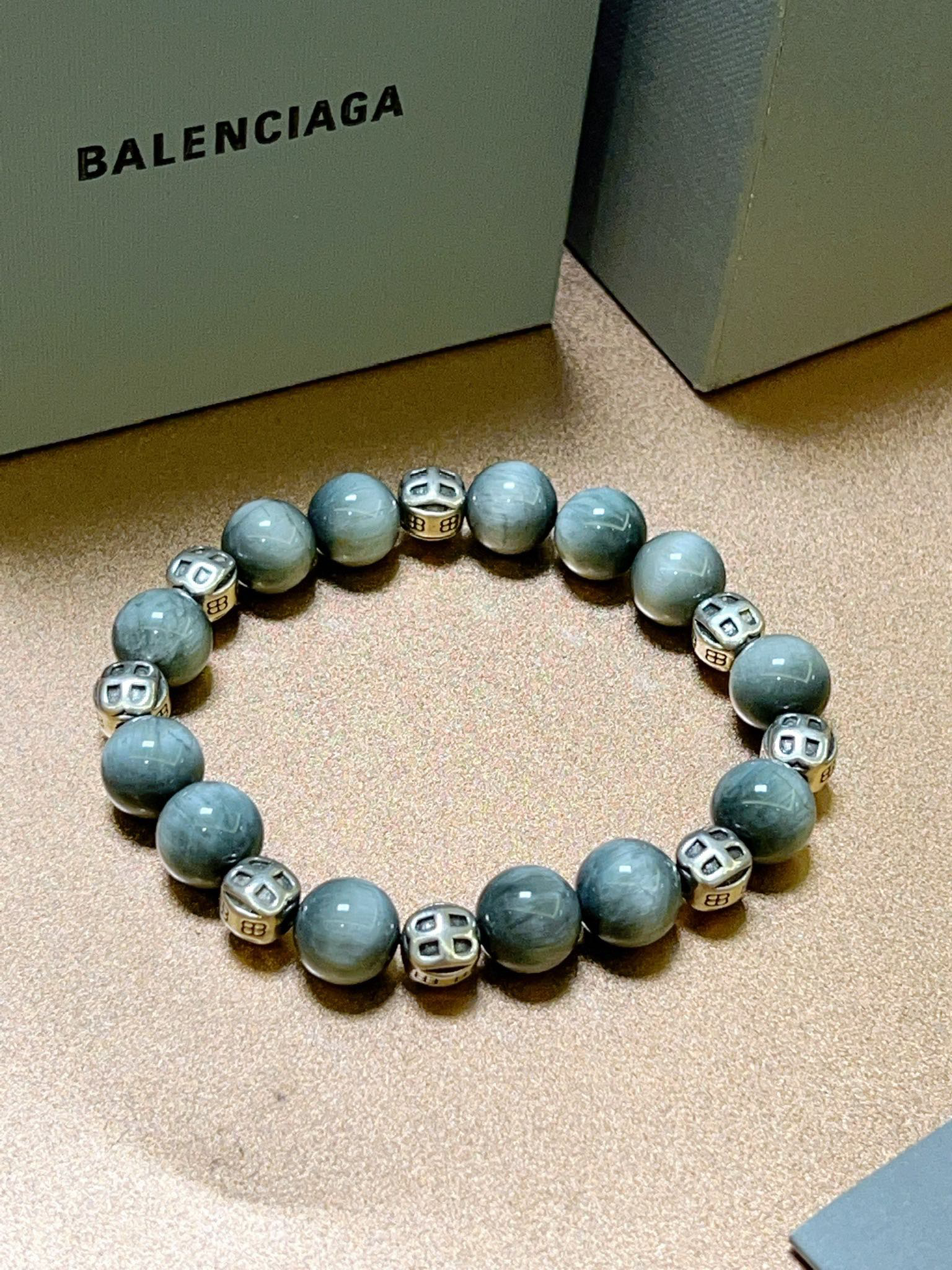 Balenciaga Natural Moonstone Thai Silver Style Bracelet