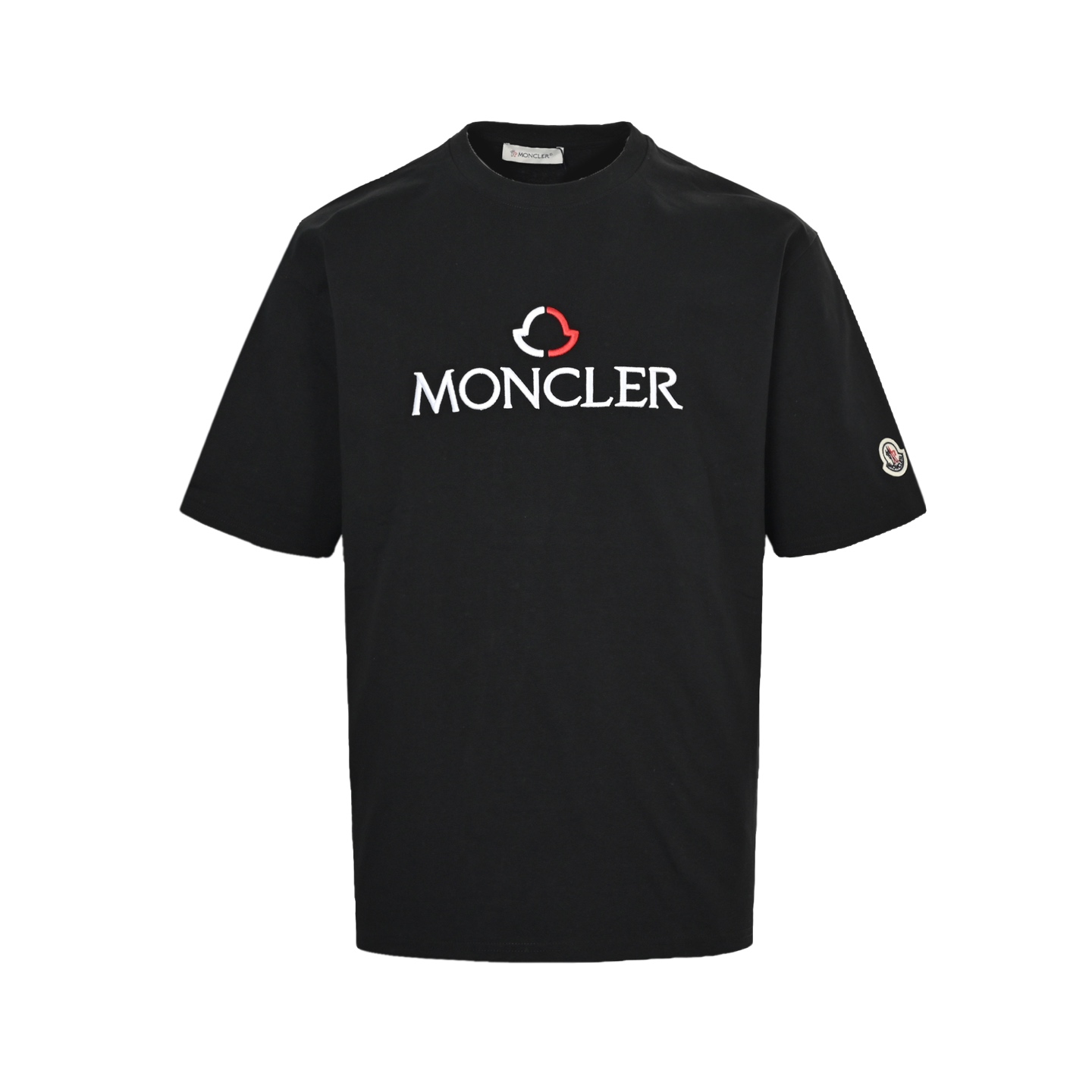 Moncler 25ss embroidered letter logo short sleeve