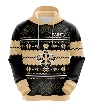 NEW ORLEANS SAINTS 3D HOODIE XMAS01