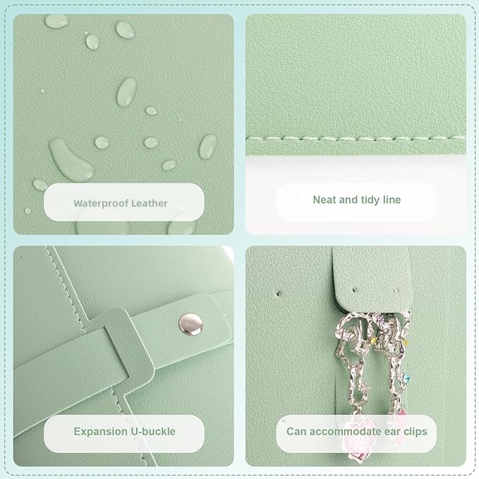 👍2024 New Arrival- 50% OFF💥Portable Leather Earring Organizer Book