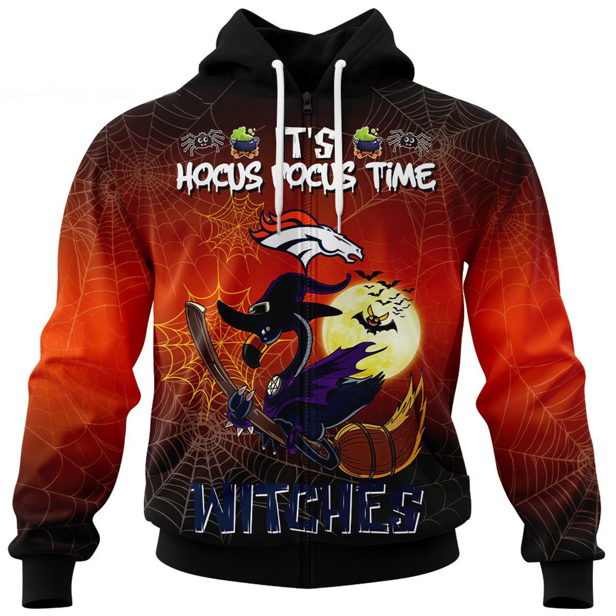 DENVER BRONCOS 3D HOODIE HALLOWEEN002