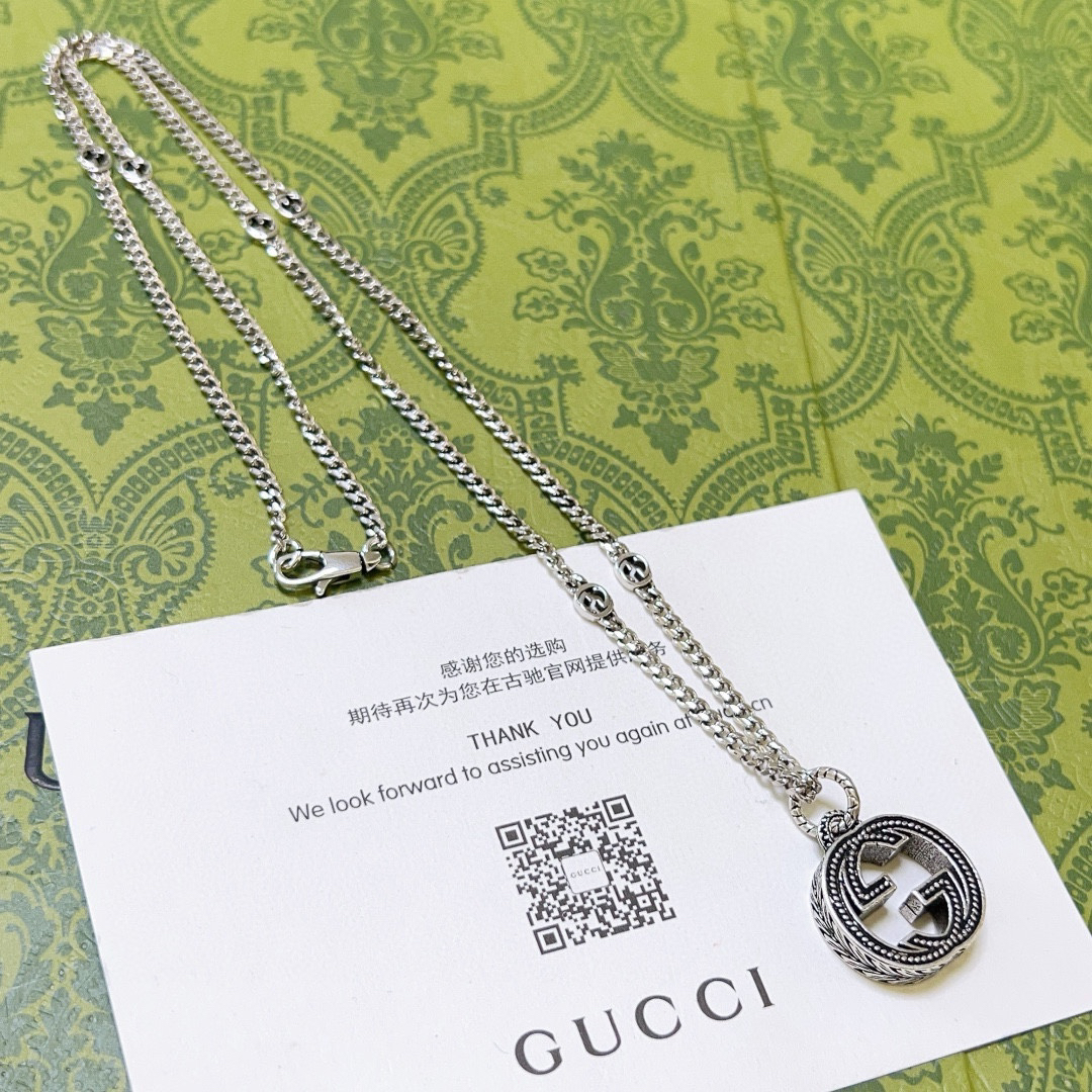 Gucci Anger Forest series new double G vintage necklace