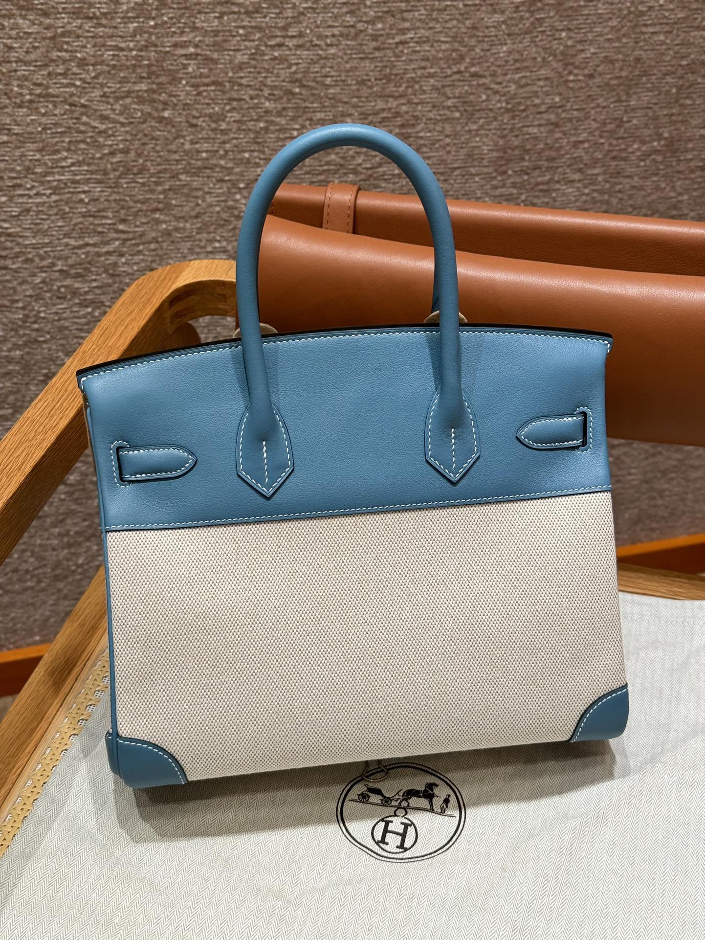 Hermes Birkin 75Bleu Jean (Handmade to order)
