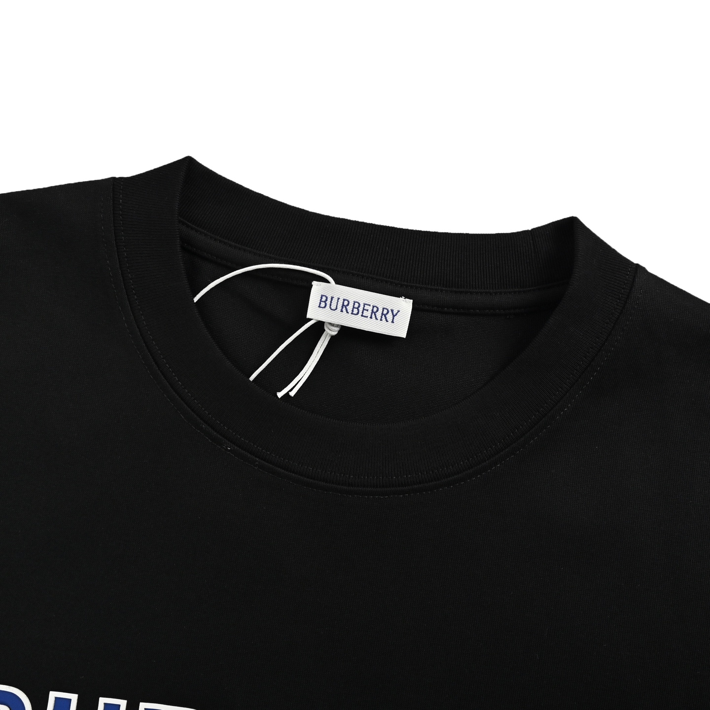 Burberry 25ss laminated blue letter print short sleeves