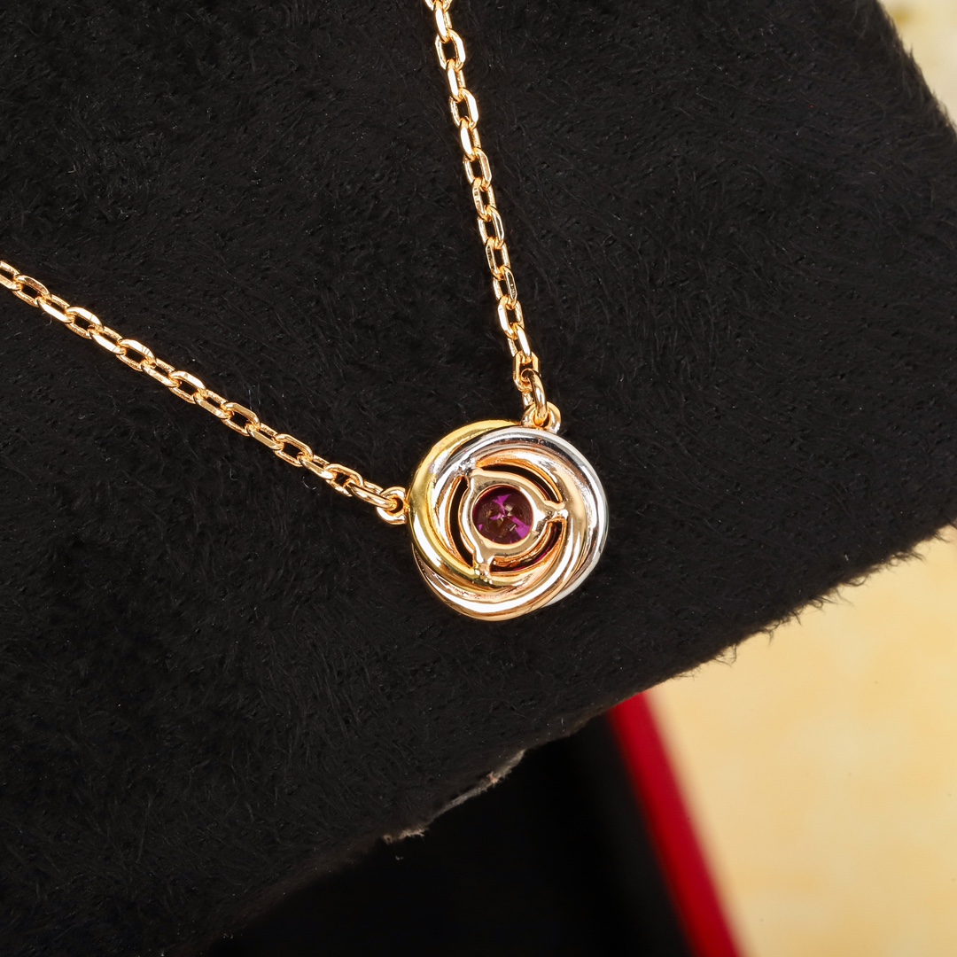 Cartier tricolor diamond necklace