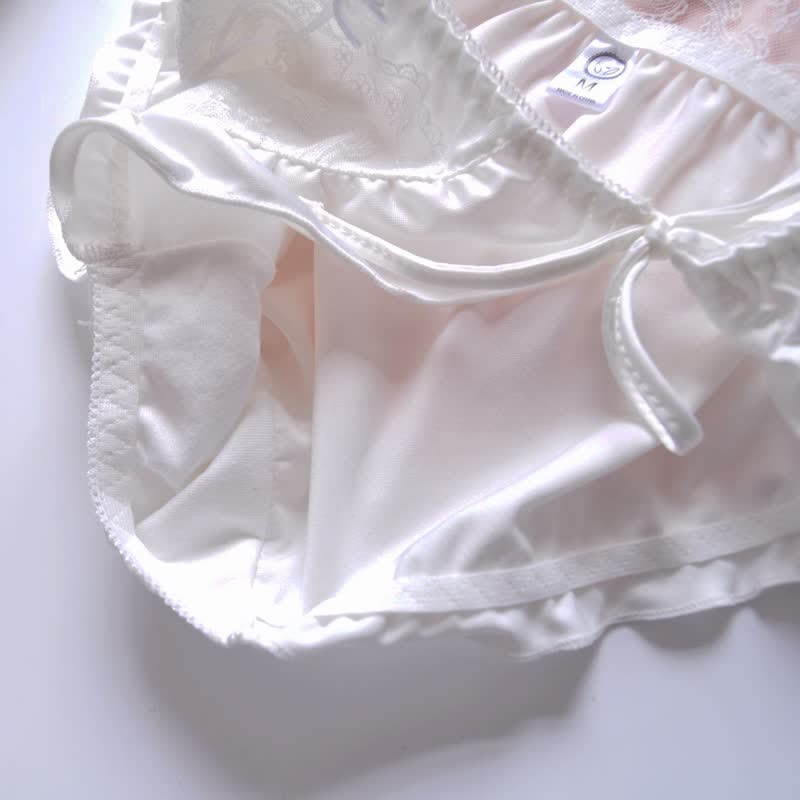 Bow knot Flouncing Lace-up Panty