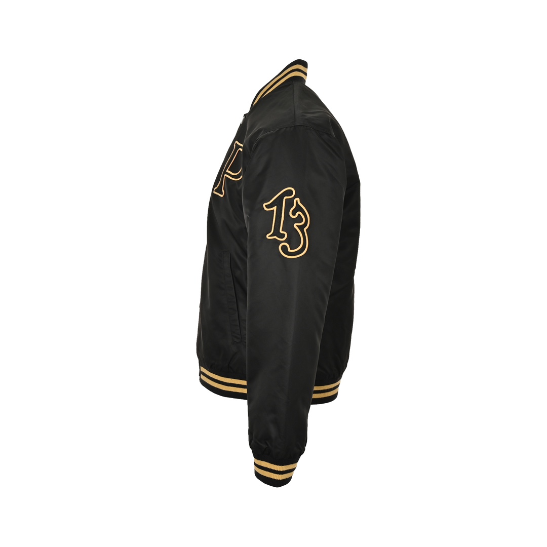 Prada 24Fw baseball jacket with P patch and medal on chest