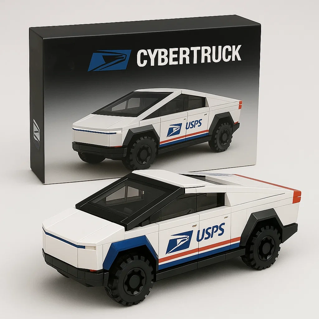 CYBERTRUCK delivery truck building block set