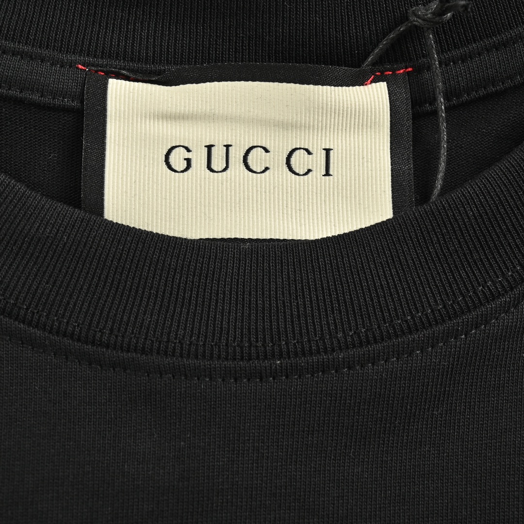 Gucci 24ss square letter print short sleeves