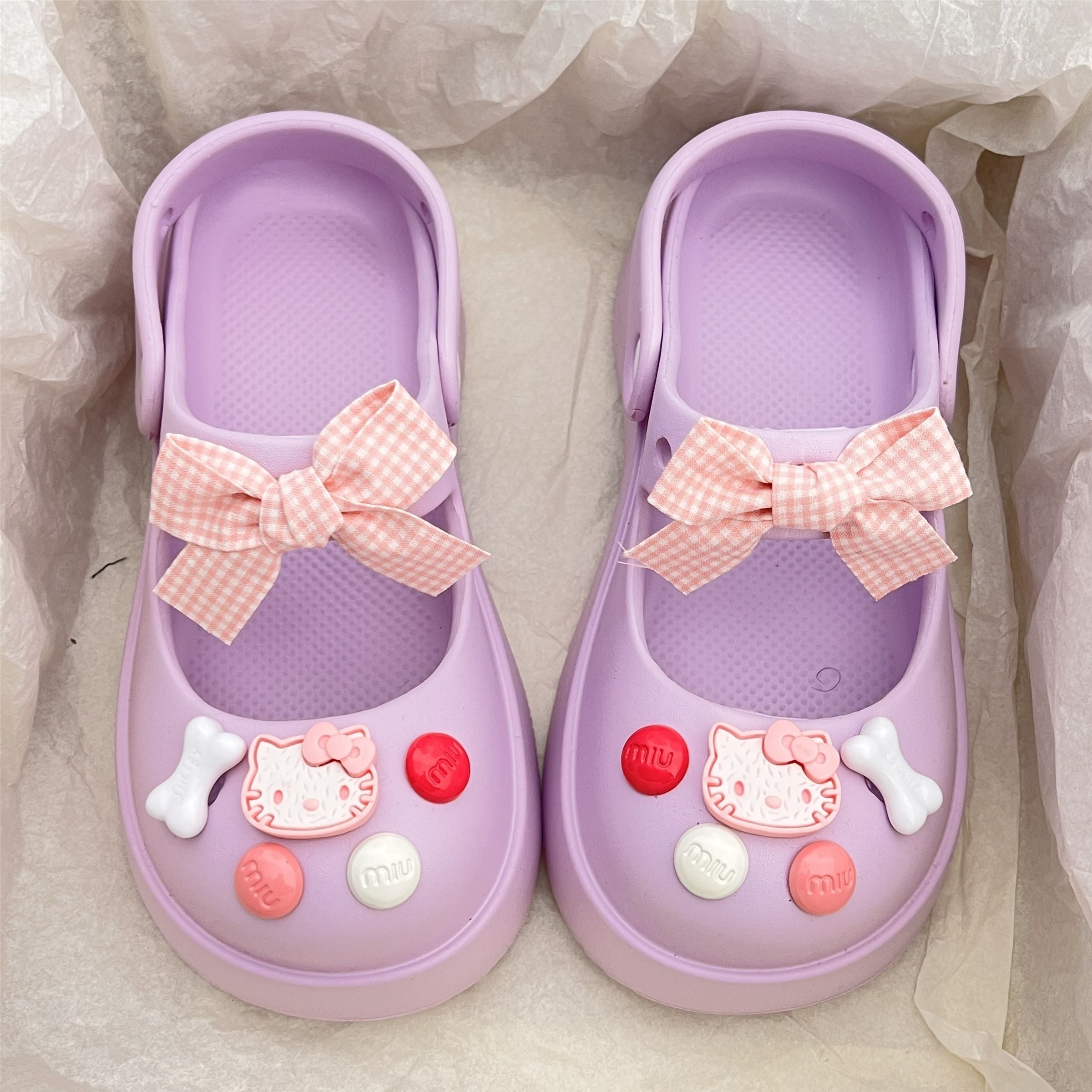 Hello Kitty Bowtie Slip on Water Shoes Casual Summer for Girls