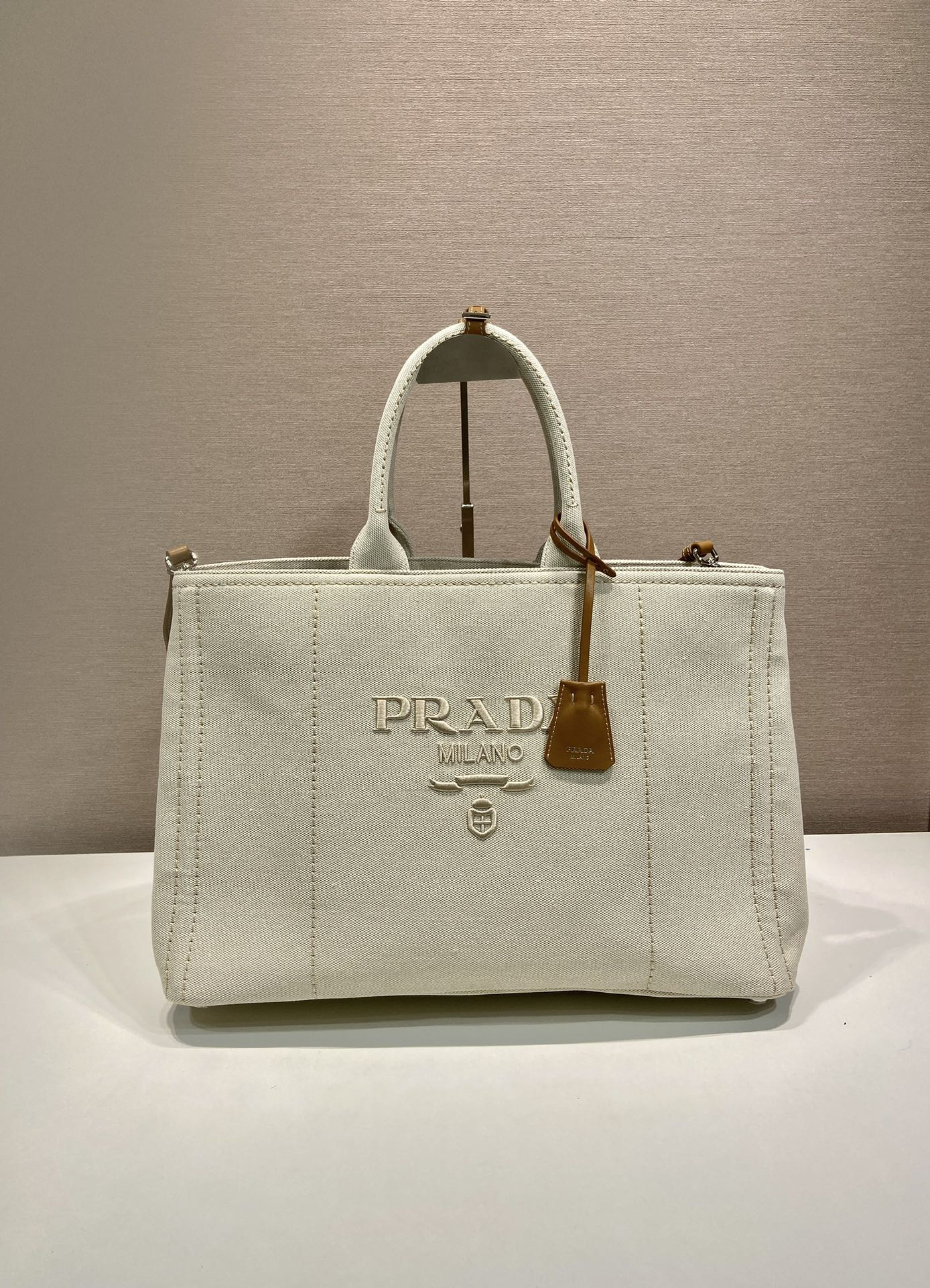 Prada Canvas Tote Bag 2VG131