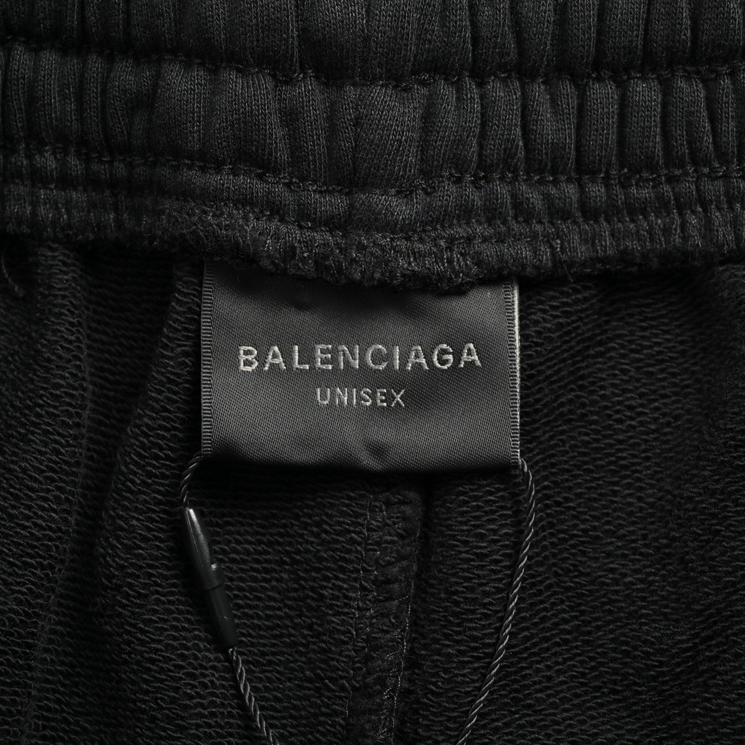 Balenciaga 23ss ink blurred letter shorts