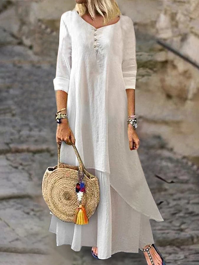 Loose Artistic Cotton Dress