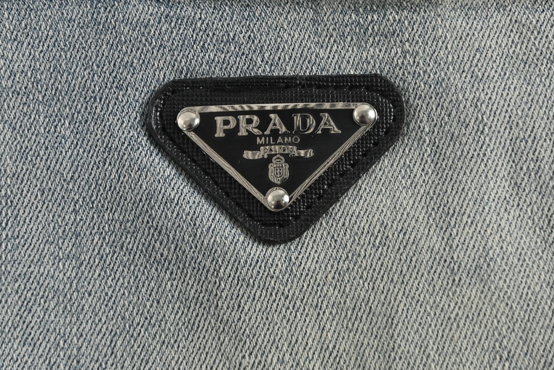 Prada Back Sketch Triangle Logo Jeans