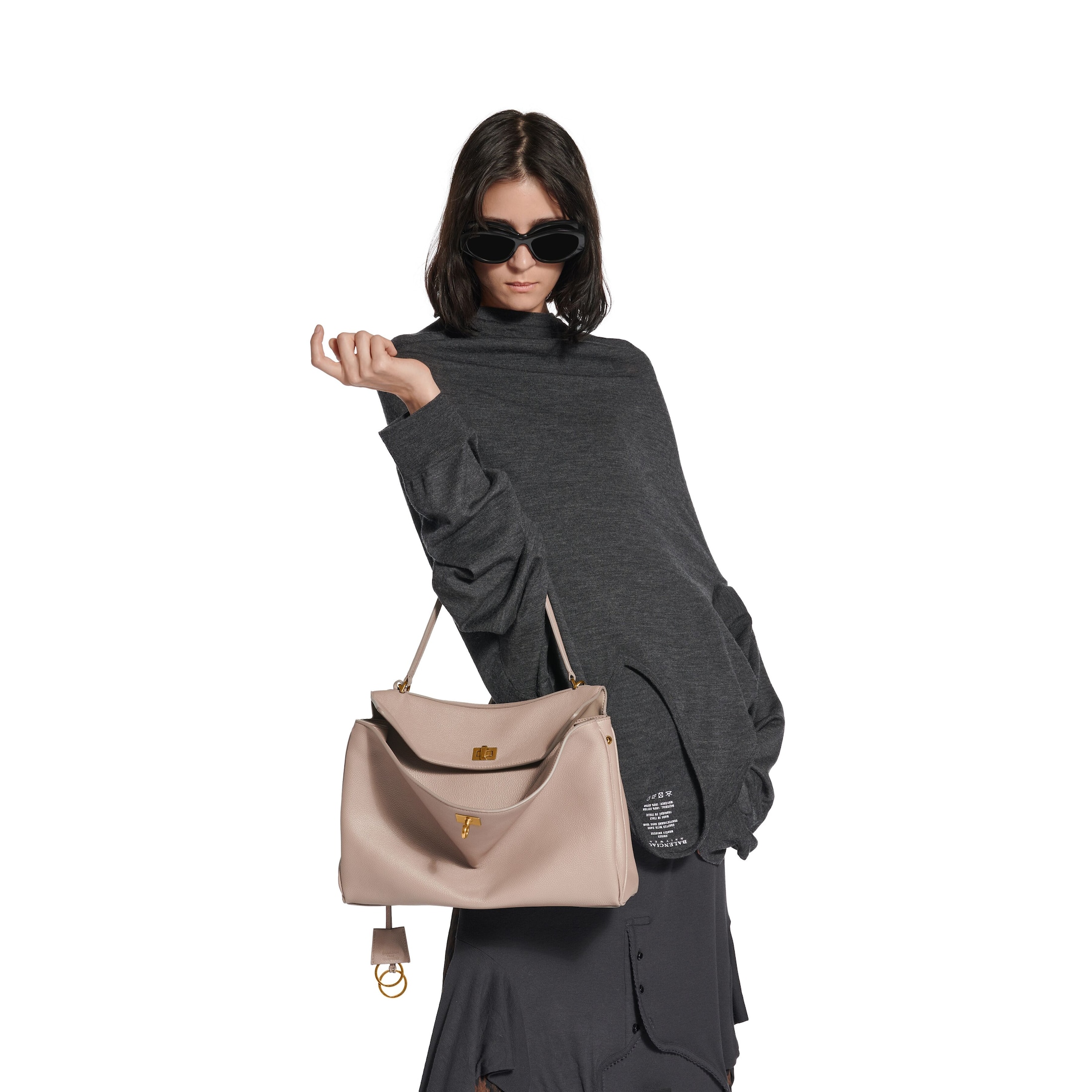 Balenciaga Women's Rodeo Handbag Medium Grained Calfskin7897722ABV51000