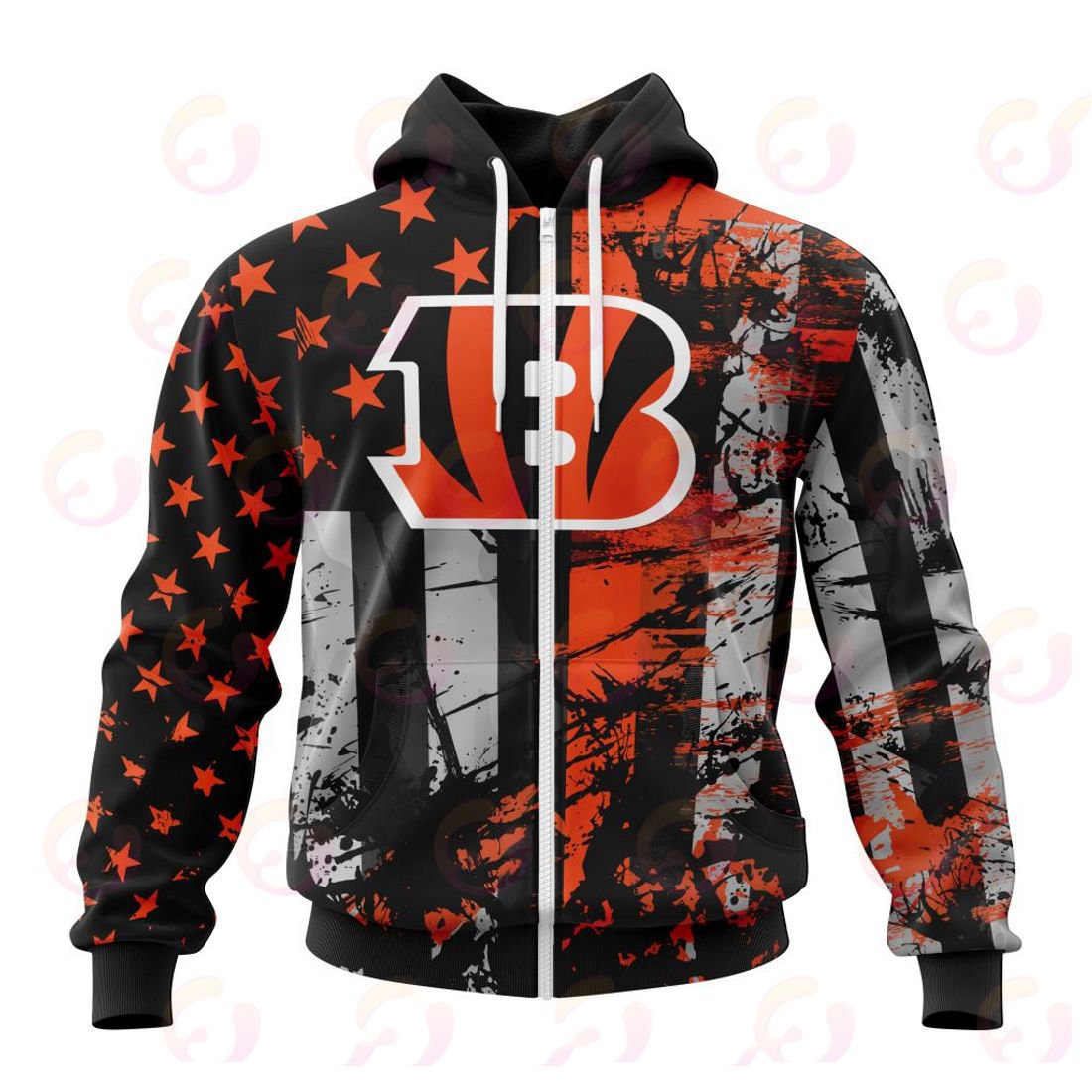 CINCINNATI BENGALS 3D HOODIE JERSEY FOR AMERICA