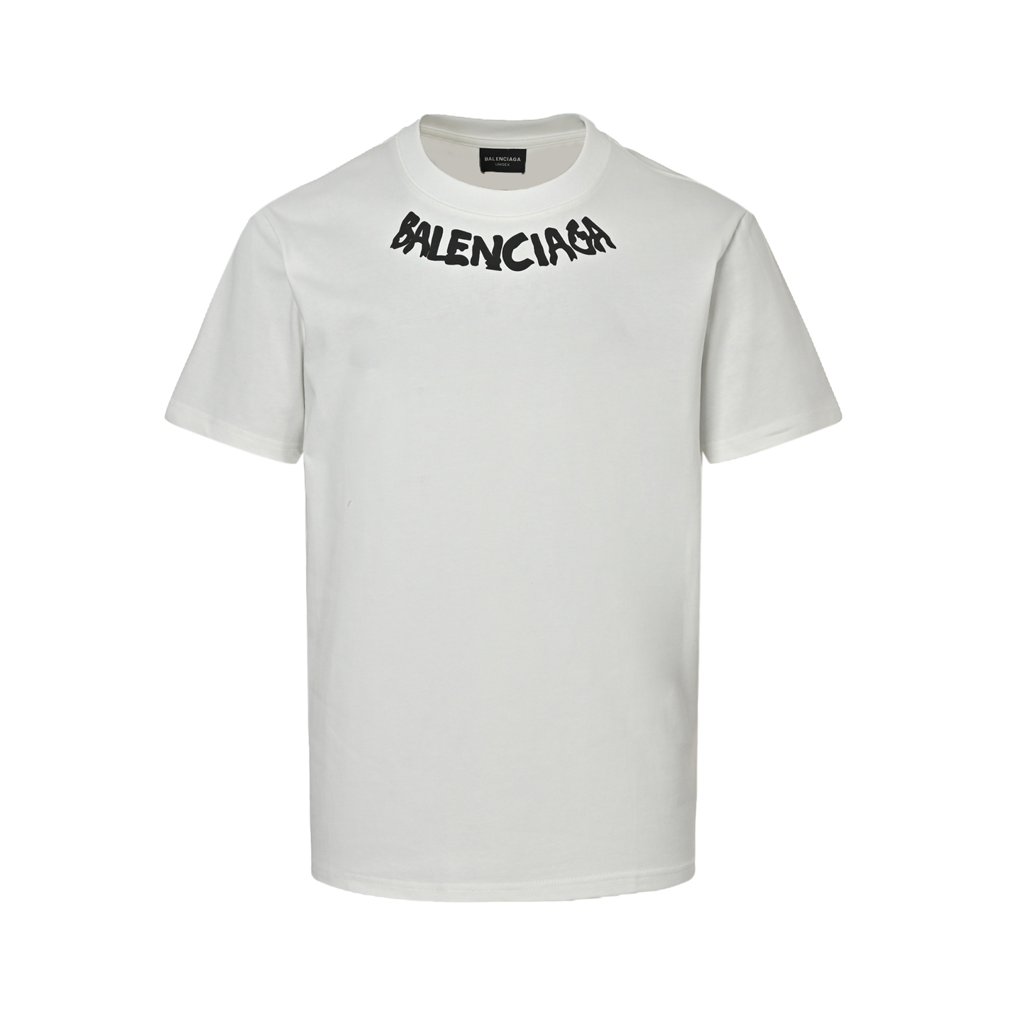Balenciaga 25ss collar letter foam print short sleeves