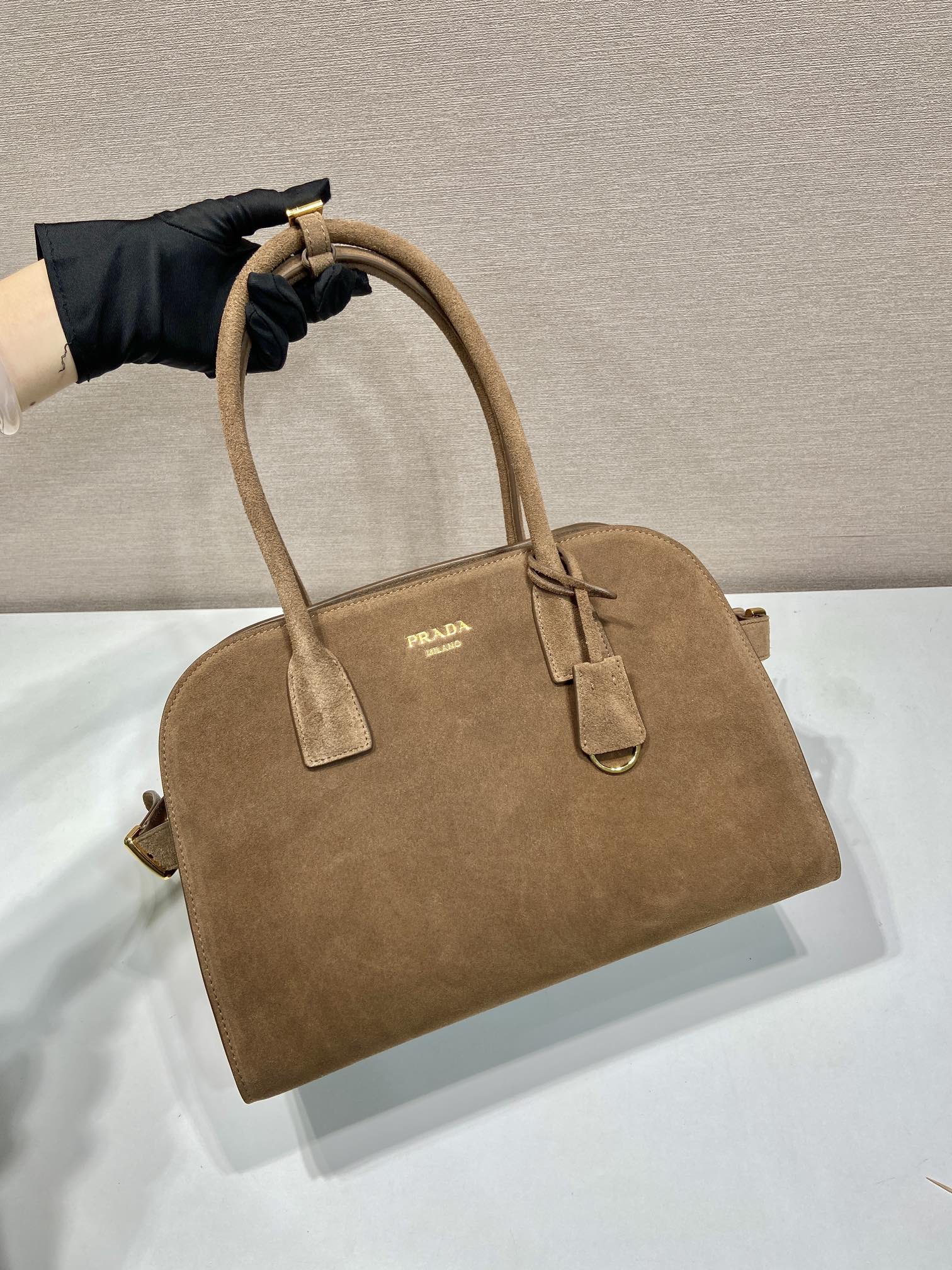 Prada Suede Tote Bag 1BG538