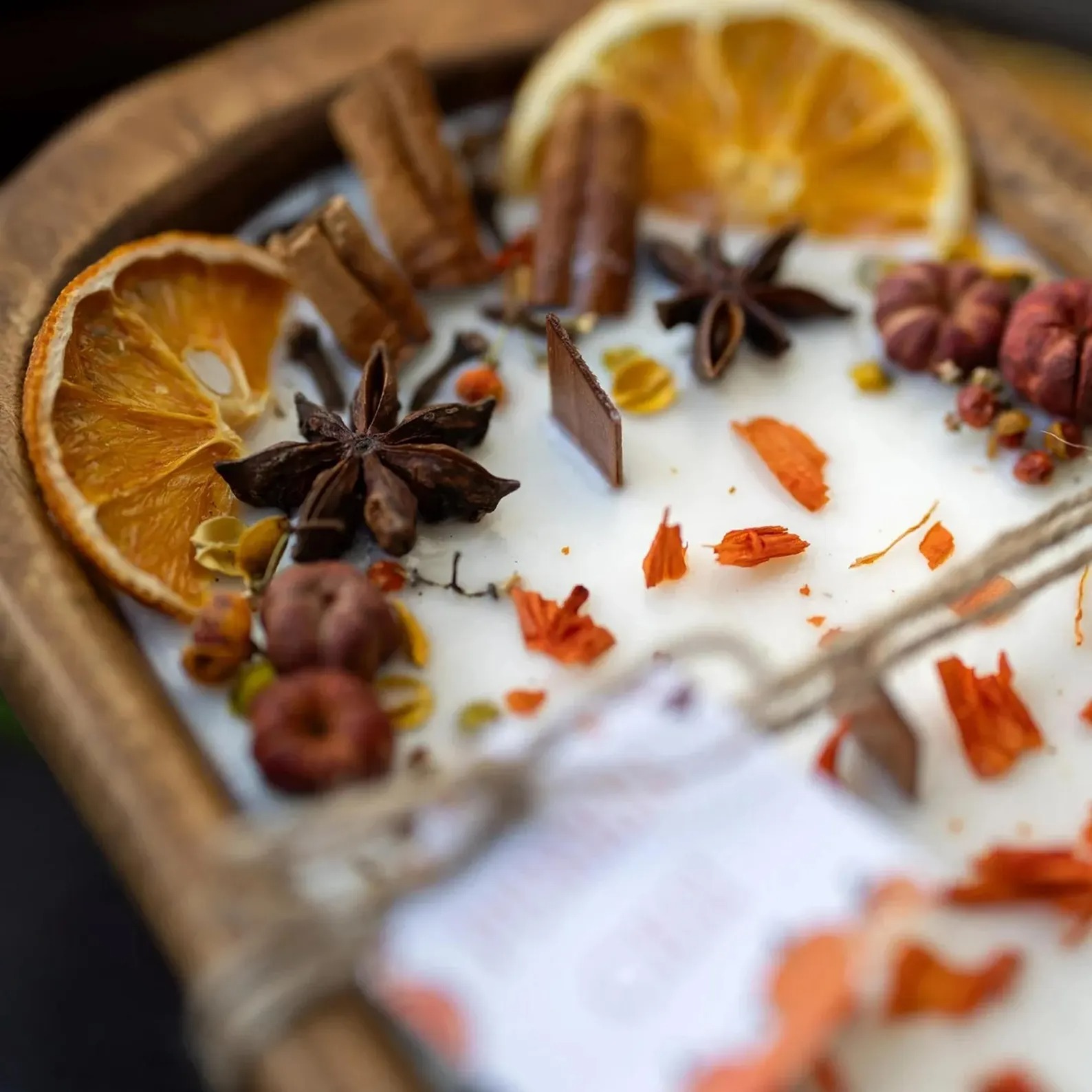 Spiced Orange Cinnamon Chai Dough Bowl Candle