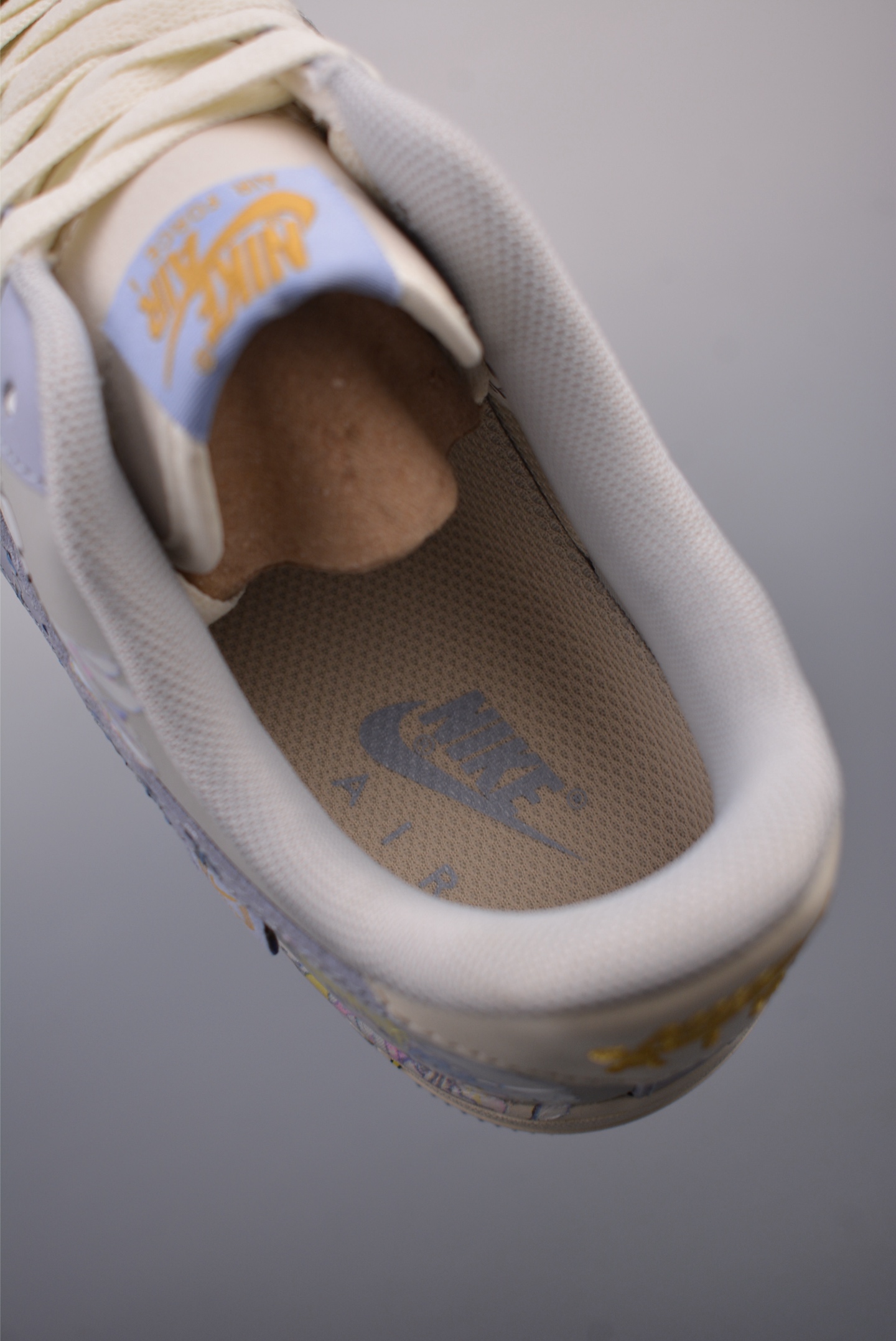Nike Air Force 1 '07 Low QSGreyLight BlueGold Swoosh DB3301-117