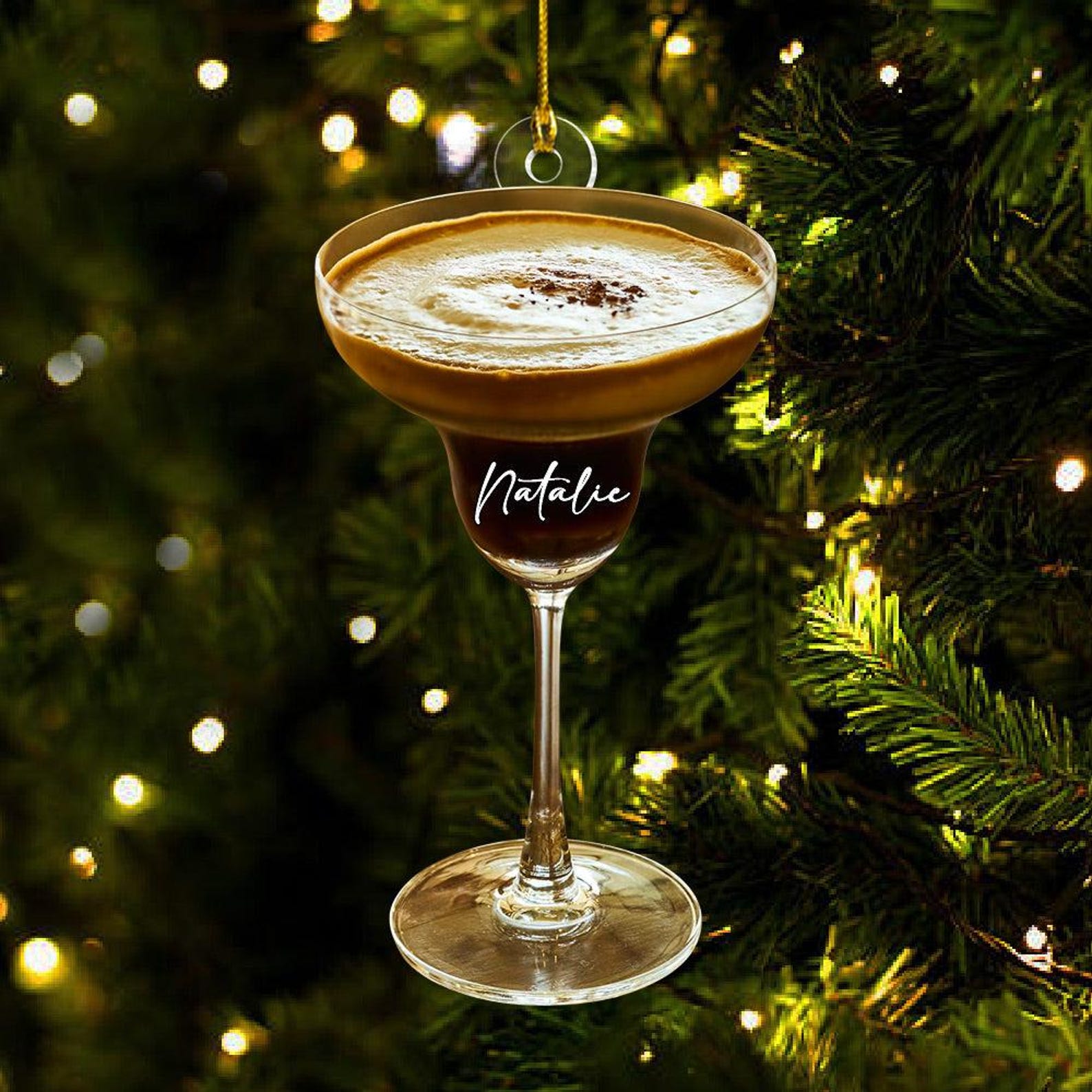Personalized Espresso Martini Christmas Ornament