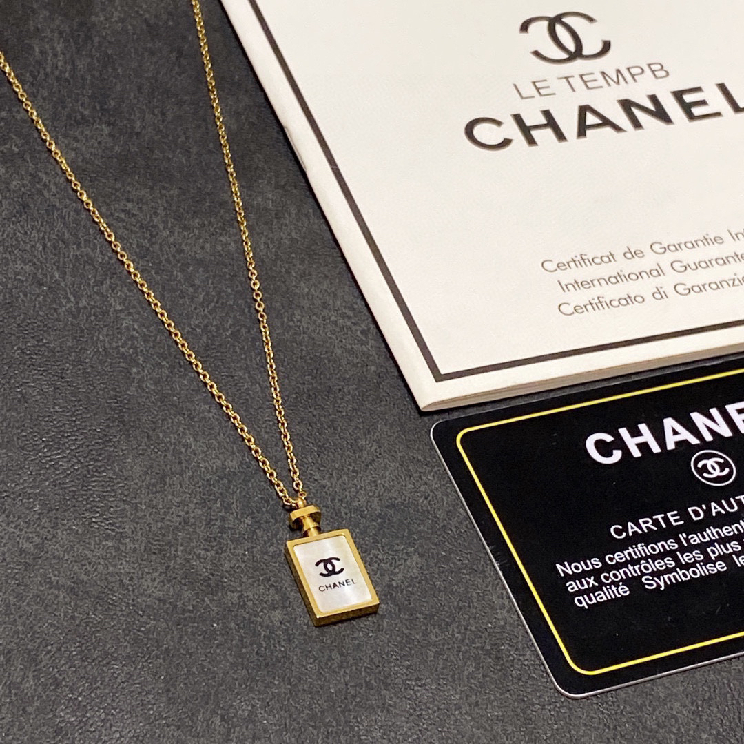 Chanel Perfume Bottle Necklace
