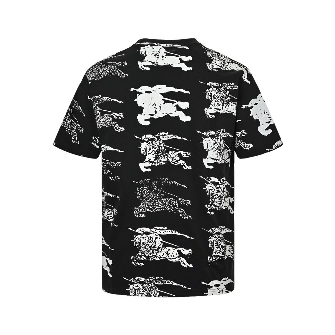 Burberry 24ss full gradient warhorse print short sleeves