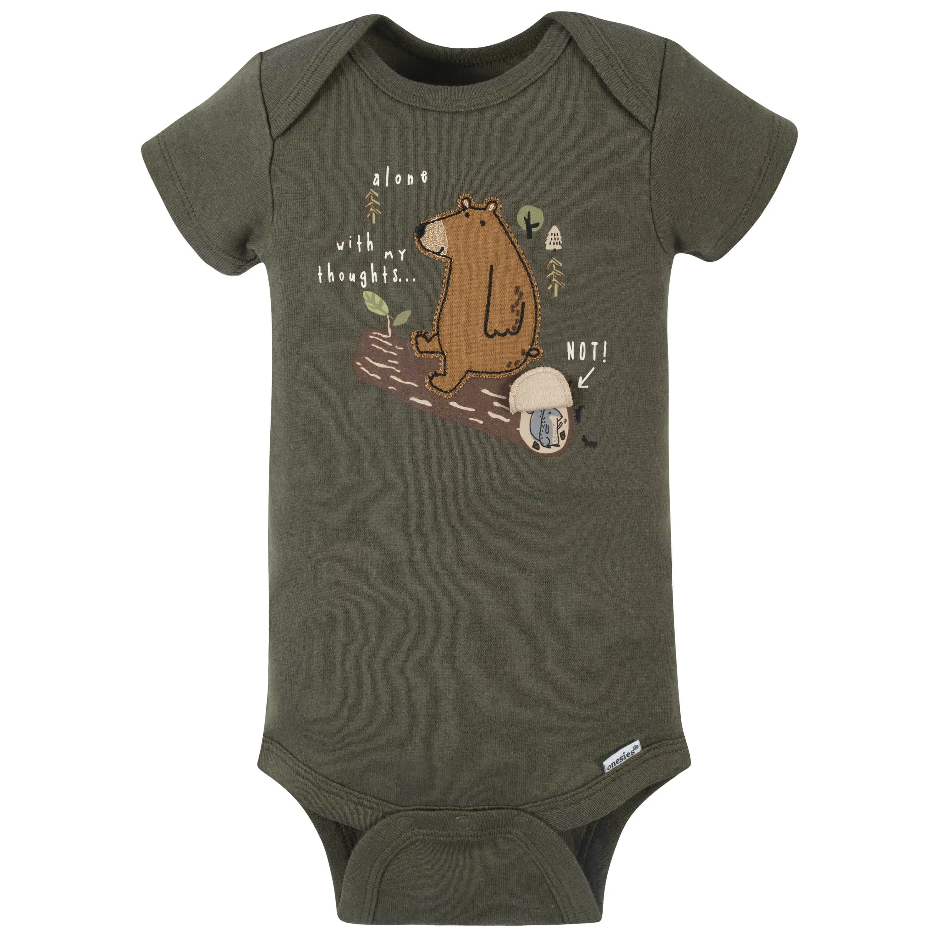 4-Pack Baby Boys Bear Short Sleeve Onesies Bodysuits