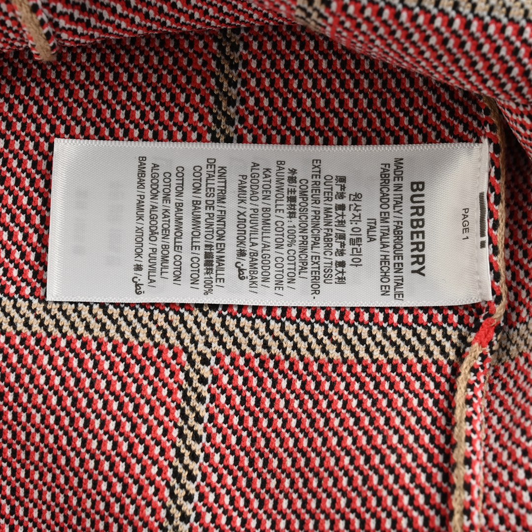 Burberry 24ss check preppy cardigan sweater