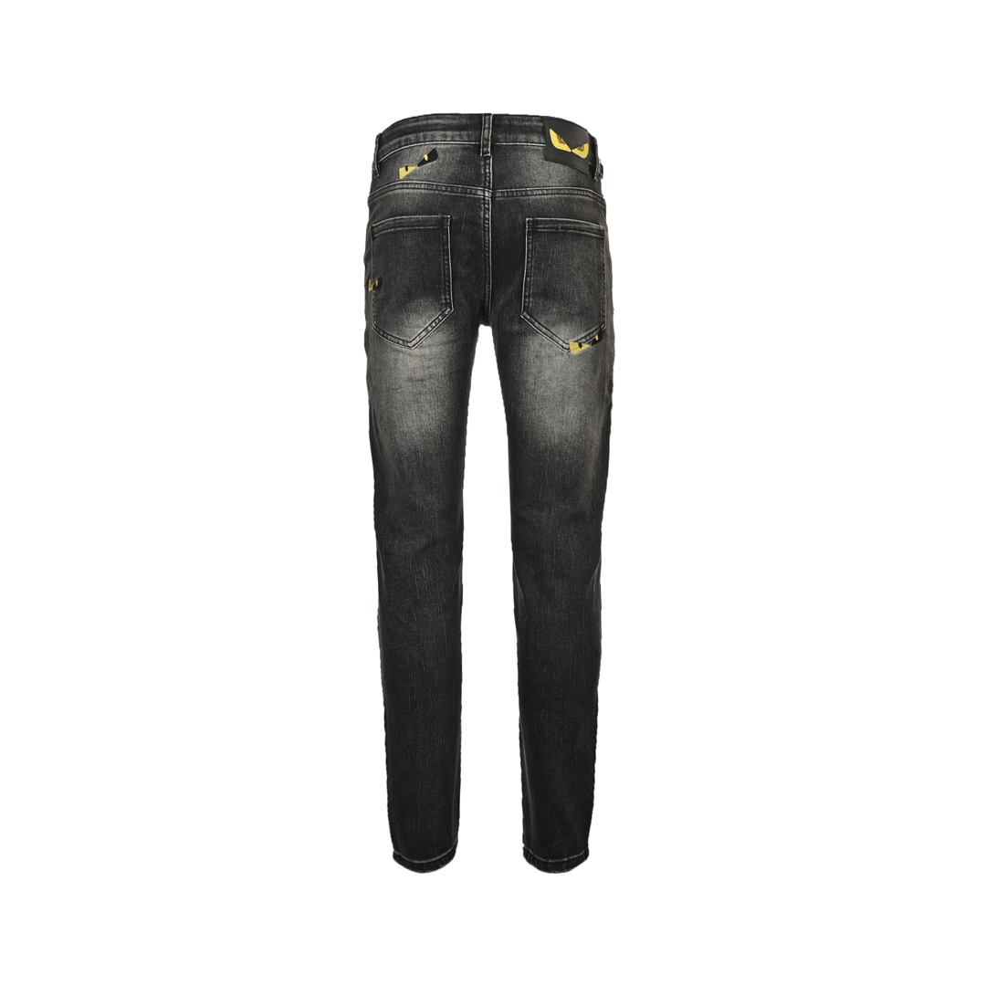 Fendi Little Monsters Embroidered Jeans