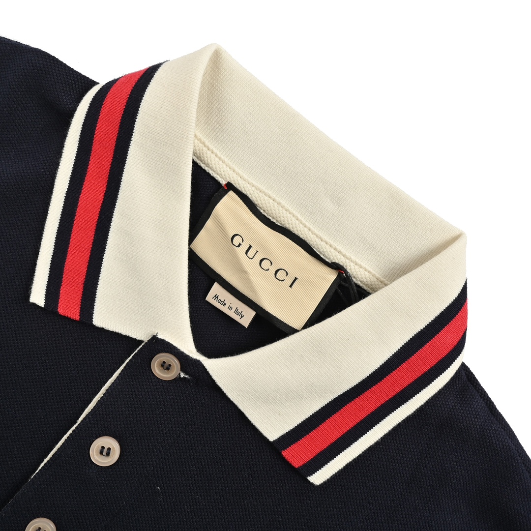 Gucci 24ss Pocket Double G Embroidery Polo Short Sleeve