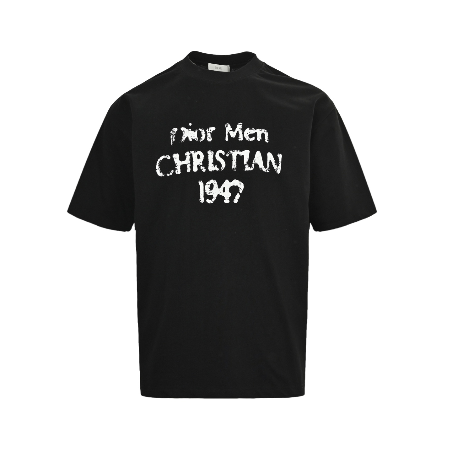 Dior 25ss 1947 damaged letter print short sleeves