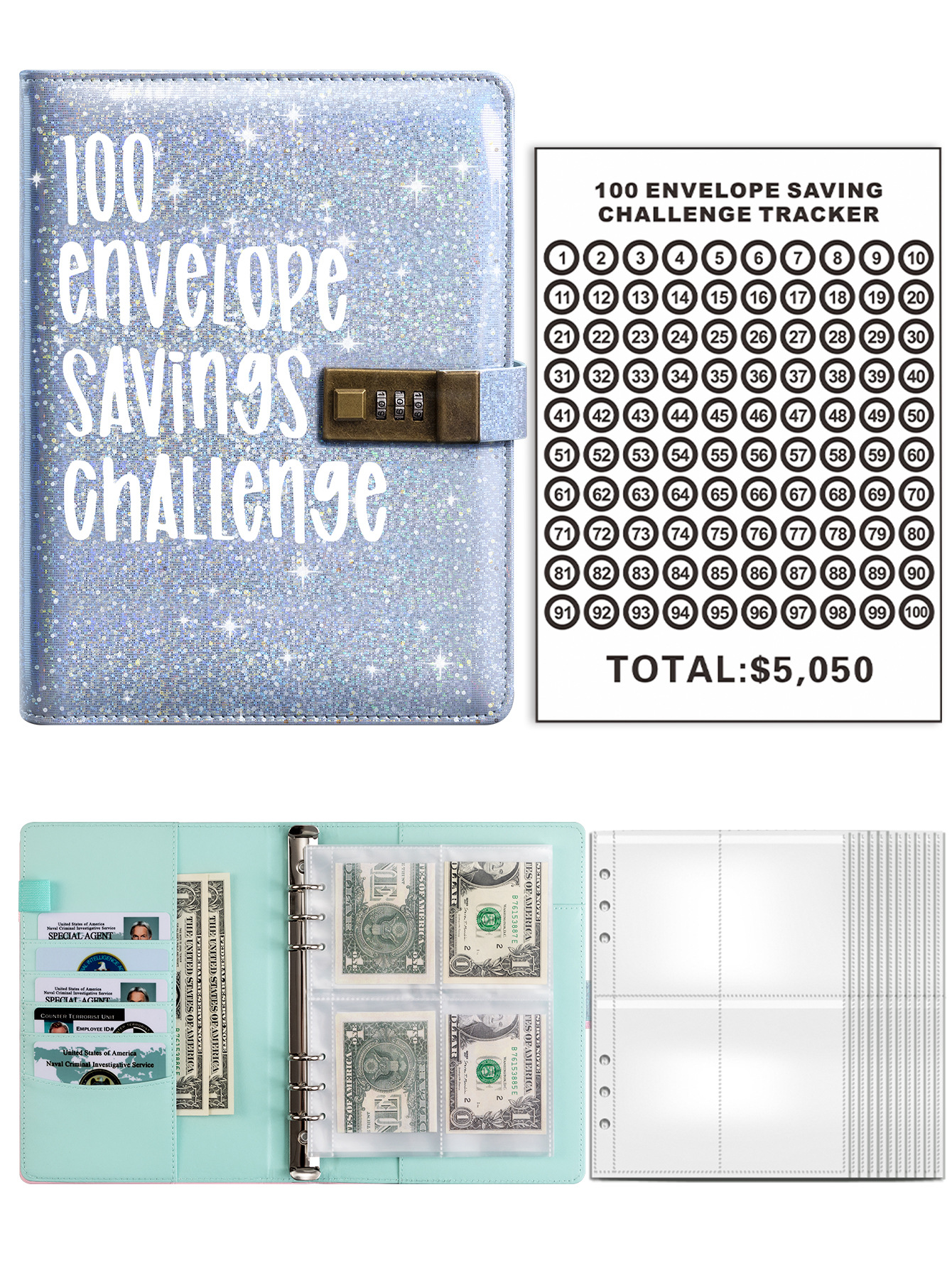 100 Envelope Challenge Cash Savings Journal: 🔥🔥（A 100-Day Money Saving and Budgeting Notebook for the Cash Envelope System）