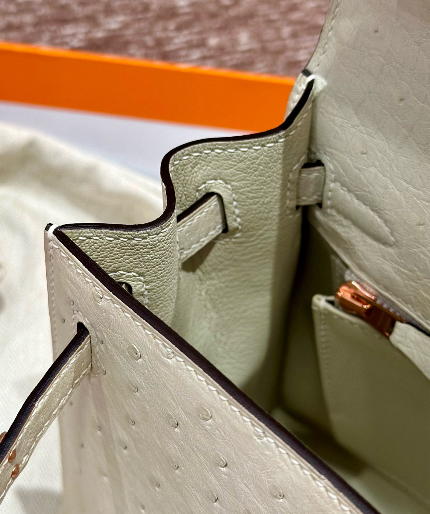 Hermes Kelly 3CParchemin Handbag (Handmade to order)