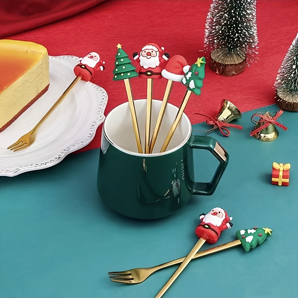 🎄 Holiday Cheer Christmas Cutlery Set – Stainless Steel Spoons & Forks✨Buy 2 Sets Get 10% OFF & Free Shipping