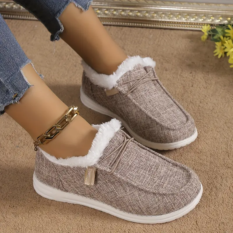 Cozy Fluffy Canvas Slip-On Shoes (🔥Flash Sale - 60% Off)