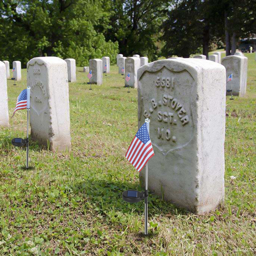 American Flag Lawn Lights