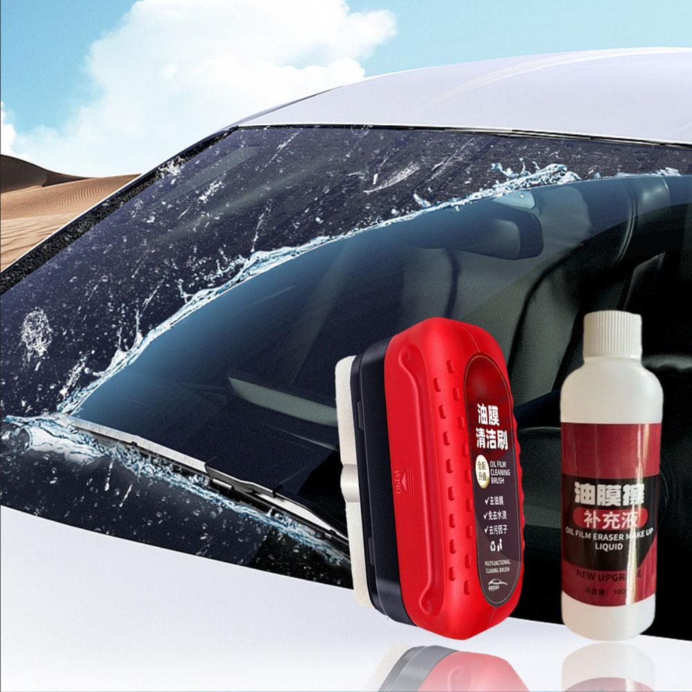 🔥ON SALE ALERT!🔥Car Glass Cleaner Brush For Car Windshield Oil Film Cleaner