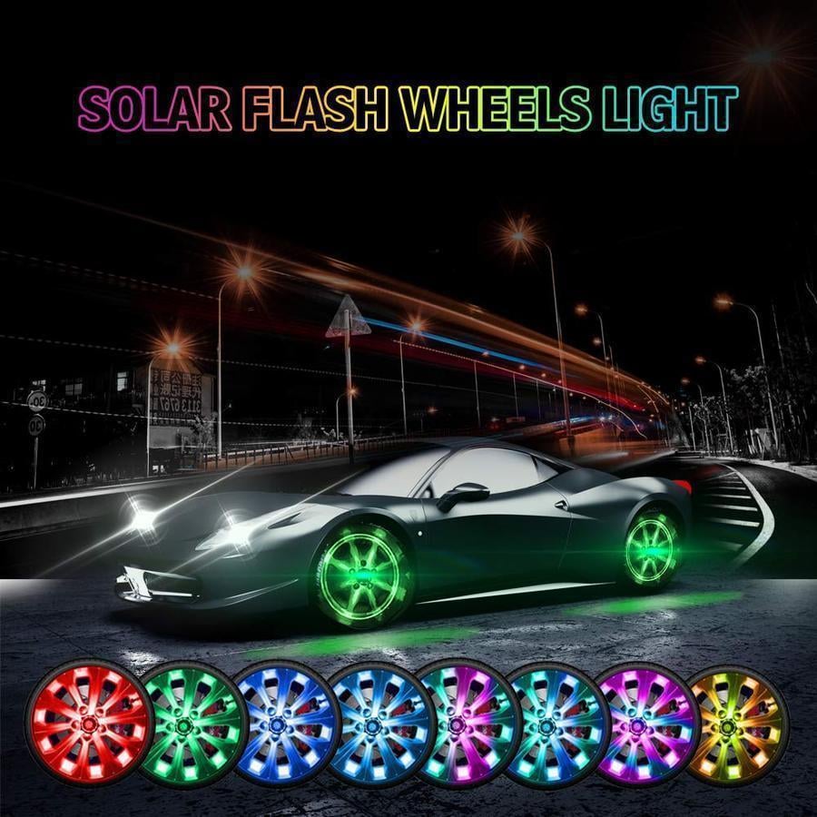 Solar Car Tire Wheel Lights with Wireless Remote Control	 🔥（Last Day Sale）