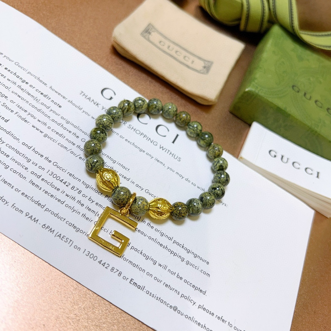 Gucci Natural Stone Herba Rosmarine Bracelet