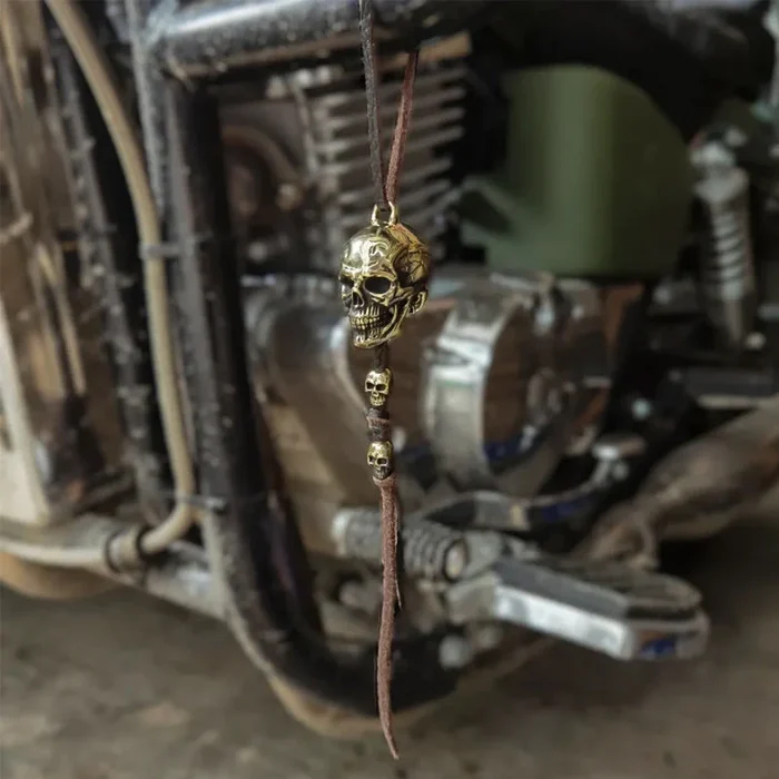 🔥Last Day Promotion-50% OFF🔥Lucky Skeleton Bell Keychain For Motorcyclists