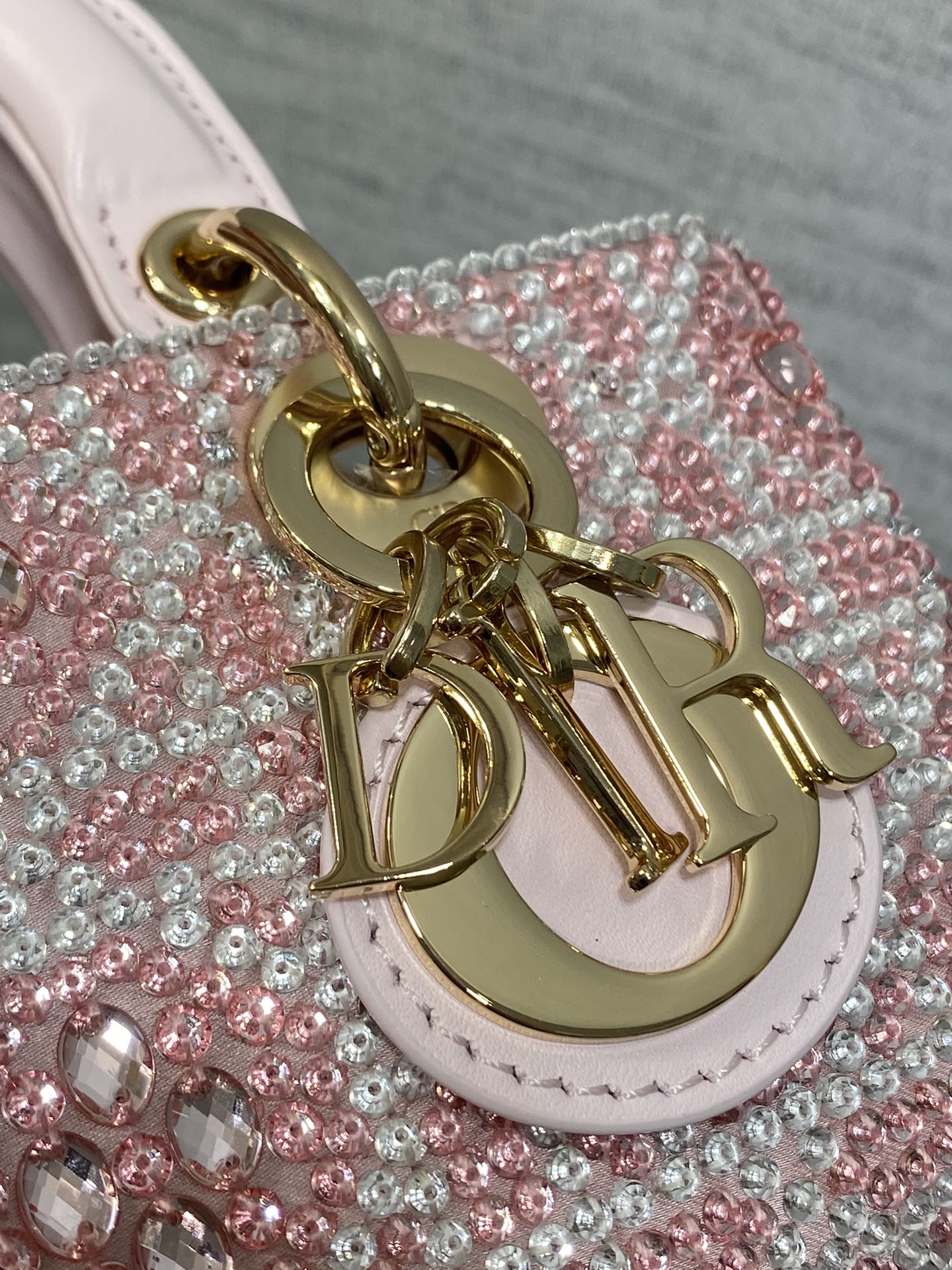 Dior Lady Limited Edition Heavy Beads Horizontal Version Princess Diana Bag