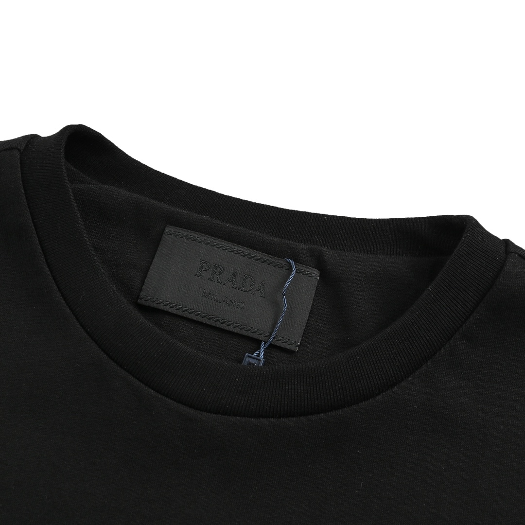 Prada 24ss triangle logo laminated short sleeves
